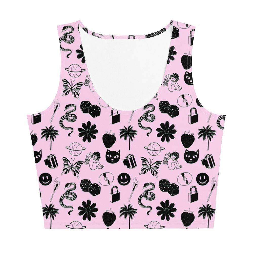 Doodle Print Crop Tank - HAYLEY ELSAESSER 