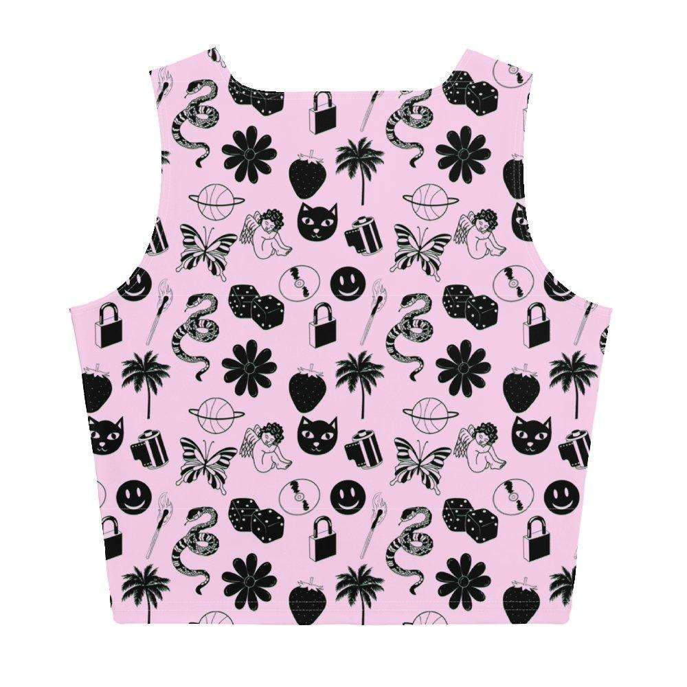 Doodle Print Crop Tank - HAYLEY ELSAESSER 