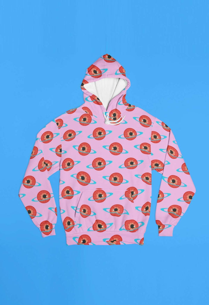 Eyeball Planet Print Hoodie - HAYLEY ELSAESSER 