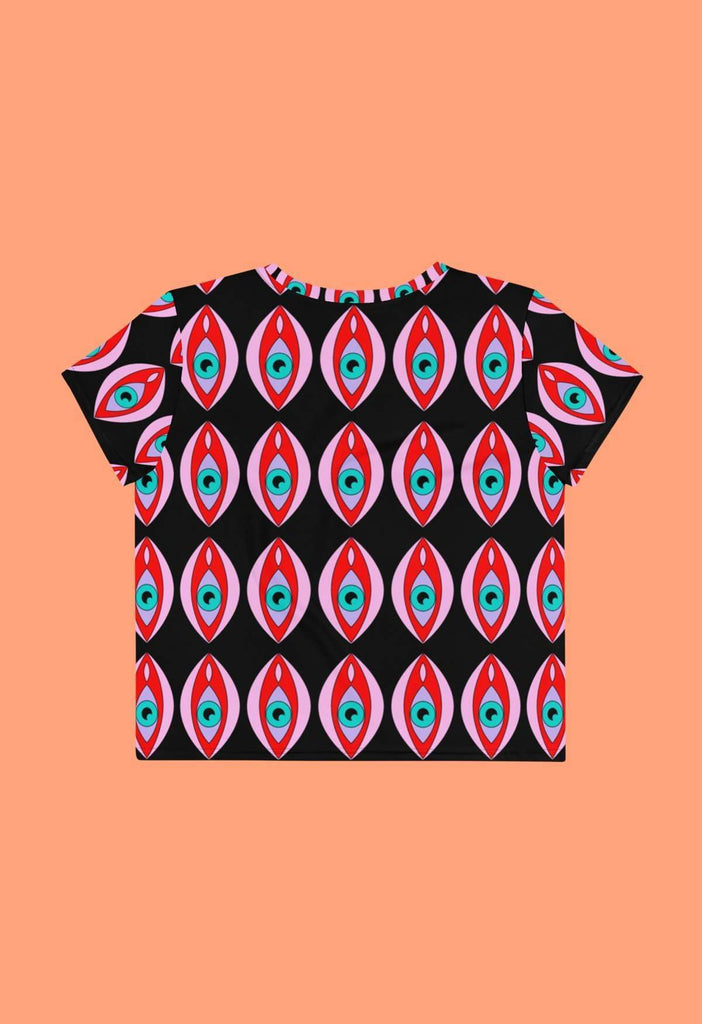 Eyegina Print Cropped Tee - HAYLEY ELSAESSER 