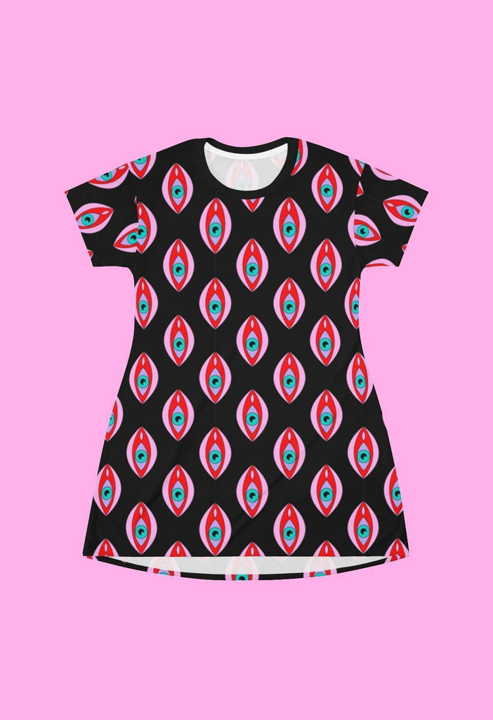 Eyegina Print Tee Mini Dress - HAYLEY ELSAESSER 