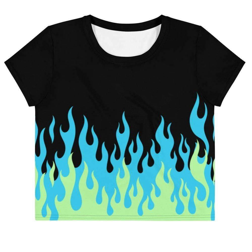 Flame Print Cropped Tee - HAYLEY ELSAESSER 