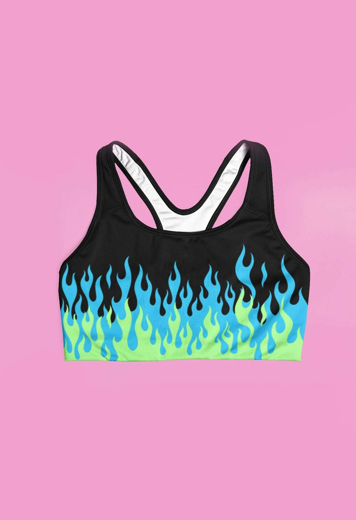 Flame Print Sports Bra - HAYLEY ELSAESSER 