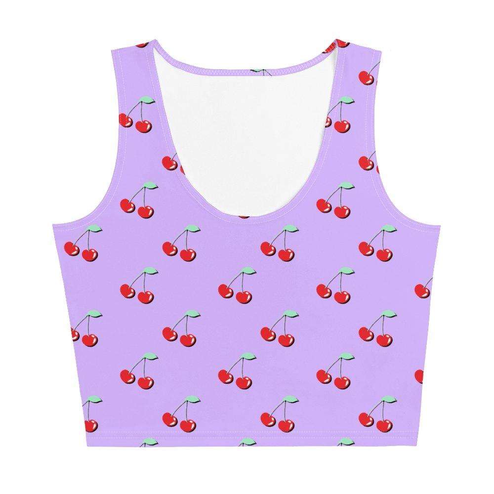 Lilac Cherry Print Crop Tank - HAYLEY ELSAESSER 