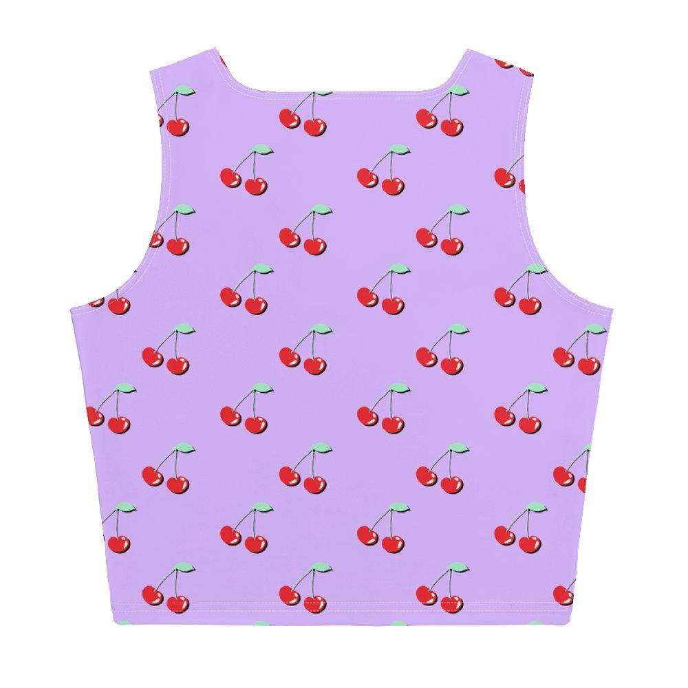 Lilac Cherry Print Crop Tank - HAYLEY ELSAESSER 
