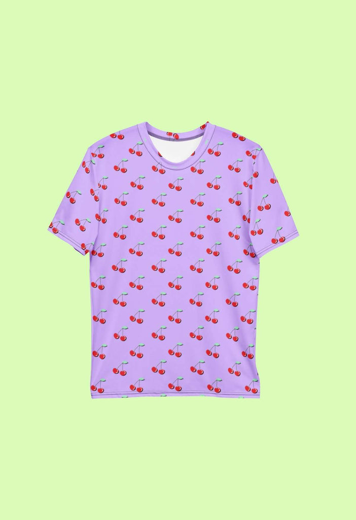 Lilac Cherry Print Tee - HAYLEY ELSAESSER 