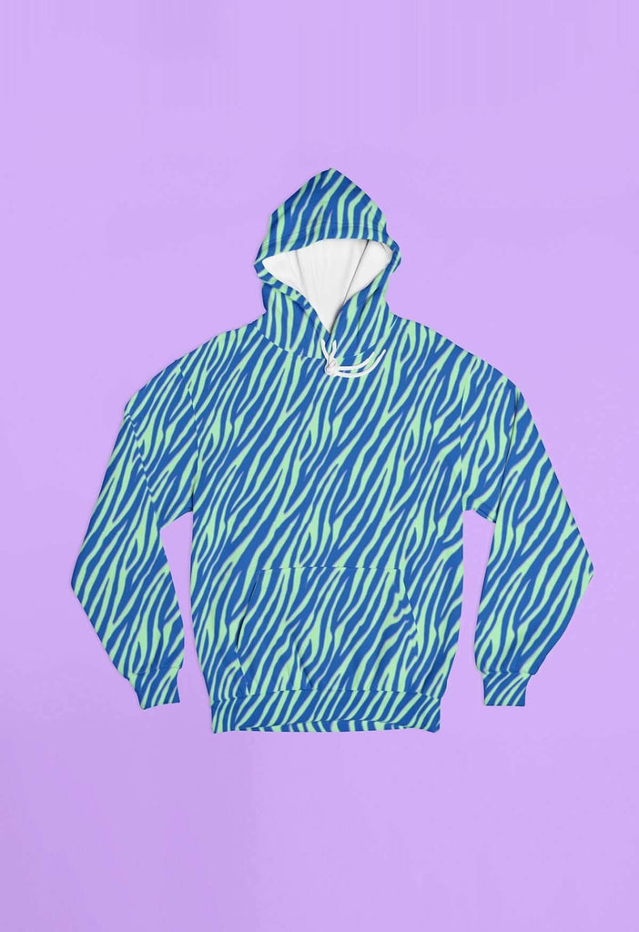 Mint Zebra Print Hoodie - HAYLEY ELSAESSER 