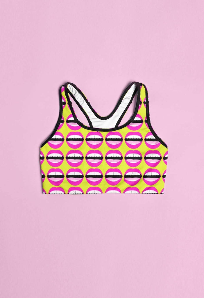 Mouthy Print Sports Bra - HAYLEY ELSAESSER 