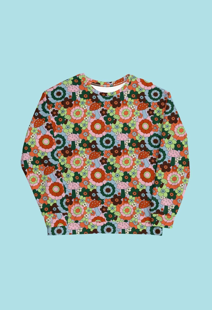 Mushroom Floral Crewneck - HAYLEY ELSAESSER 