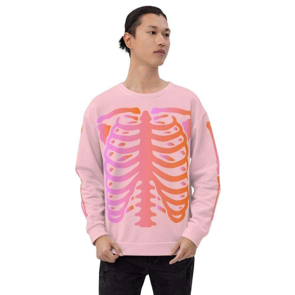 Pink Skeleton Crewneck - HAYLEY ELSAESSER 