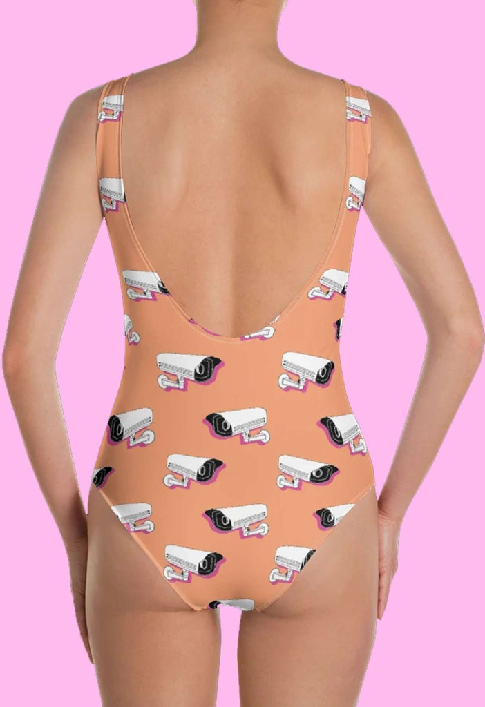 CCTV Print Swimsuit - HAYLEY ELSAESSER 