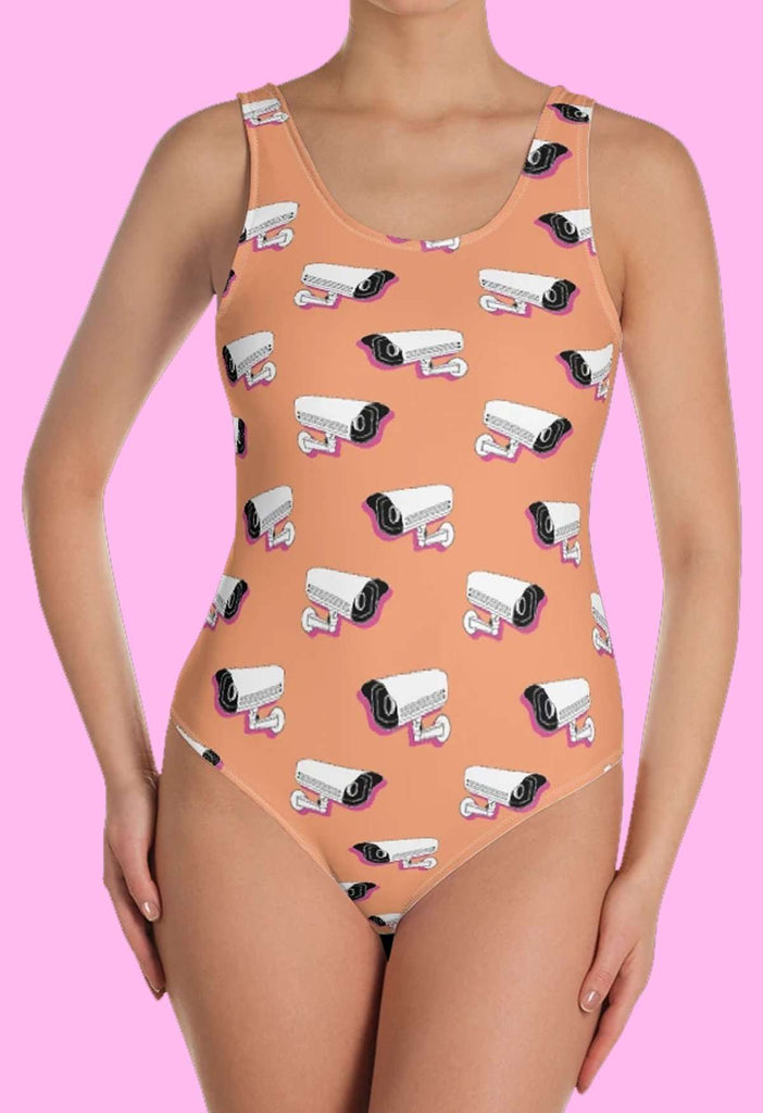 CCTV Print Swimsuit - HAYLEY ELSAESSER 